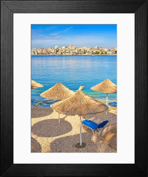 Framed Print : Albania - Saranda resort beach Framed Print : Albania - Saranda resort beach