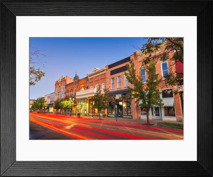 Framed Print : Provo, Utah, USA downtown on Center Street at dusk Framed Print : Provo, Utah, USA downtown on Center Street at dusk