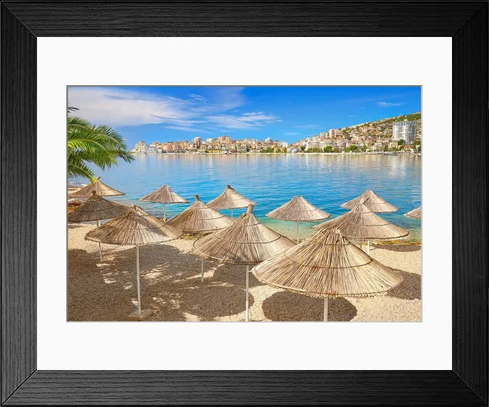Framed Print : Albania - Saranda city beach Framed Print : Albania - Saranda city beach