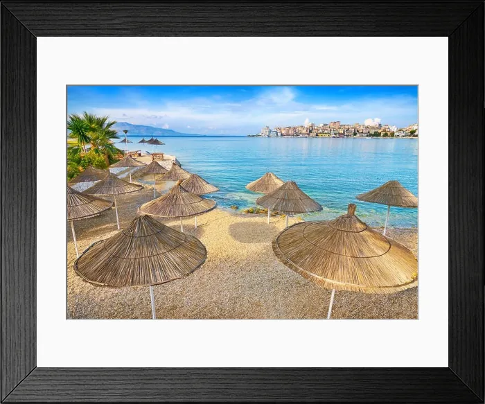 Framed Print : Albania - Saranda city beach Framed Print : Albania - Saranda city beach