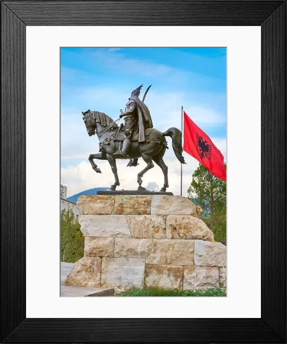 Framed Print : Statue of Skanderbeg, Skanderbeg Square, Tirana, Albania Framed Print : Statue of Skanderbeg, Skanderbeg Square, Tirana, Albania