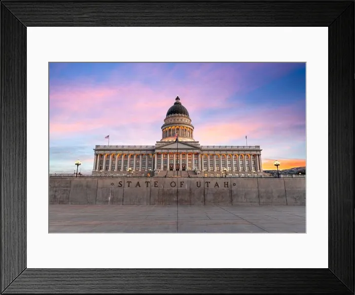 Framed Print : Salt Lake, Utah, USA at the Utah State Capitol at twilight Framed Print : Salt Lake, Utah, USA at the Utah State Capitol at twilight