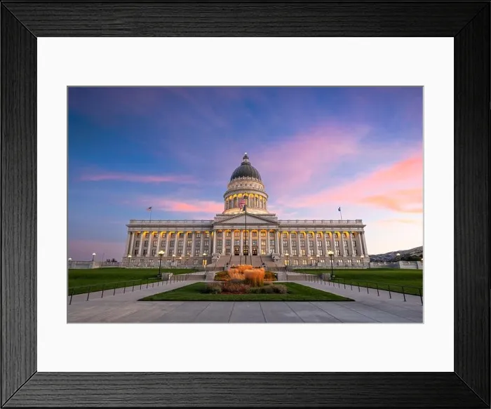 Framed Print : Salt Lake, Utah, USA at the Utah State Capitol at twilight Framed Print : Salt Lake, Utah, USA at the Utah State Capitol at twilight