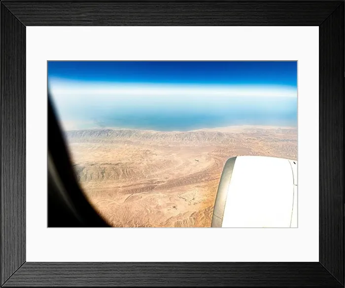 Framed Print : Aerial View Of Bushehr Province From Window Of Plane. Iran Framed Print : Aerial View Of Bushehr Province From Window Of Plane. Iran