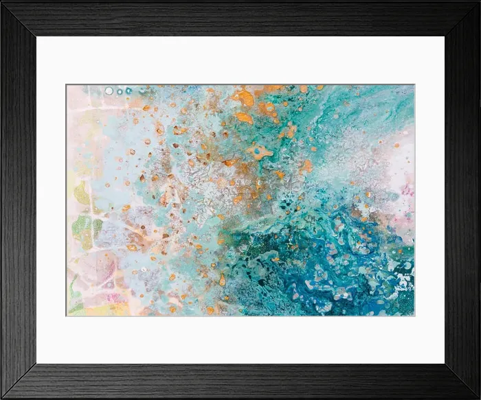 Framed Print : Close up of abstract art with water and postal colors. All hand painted and original works Framed Print : Close up of abstract art with water and postal colors. All hand painted and original works