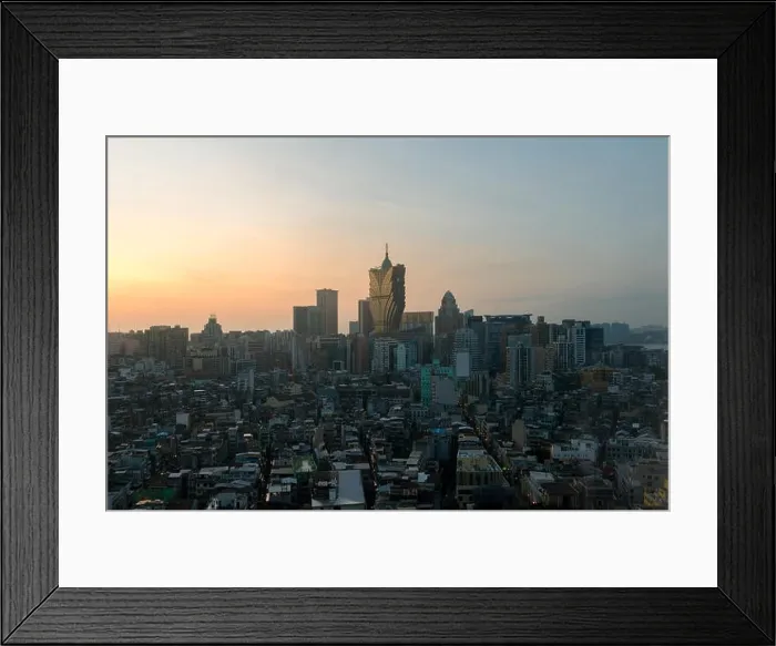 Framed Print : Image of Macau (Macao), China. Skyscraper hotel and casino building at downtown in Macau (Macao) Framed Print : Image of Macau (Macao), China. Skyscraper hotel and casino building at downtown in Macau (Macao)