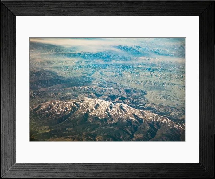 Framed Print : Aerial View Of Mountains Of Turkey Ordu Region From Window Of Plane Framed Print : Aerial View Of Mountains Of Turkey Ordu Region From Window Of Plane