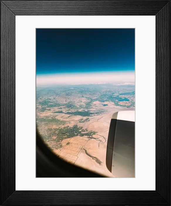 Framed Print : Aerial View Of Salt Marshes From Window Of Plane. Aerial View Of Fasnadaz village. Iran Framed Print : Aerial View Of Salt Marshes From Window Of Plane. Aerial View Of Fasnadaz village. Iran