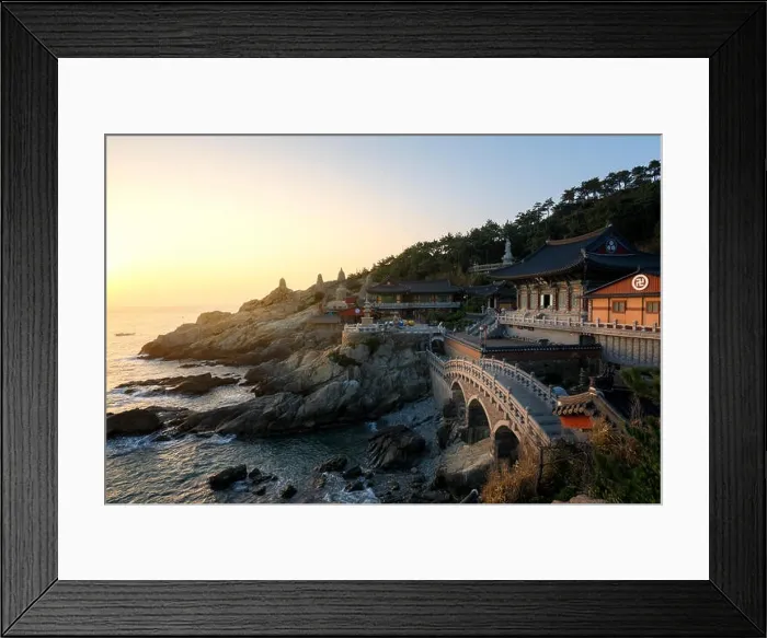 Framed Print : Haedong Yonggungsa Temple in morning in Busan, South Korea Framed Print : Haedong Yonggungsa Temple in morning in Busan, South Korea