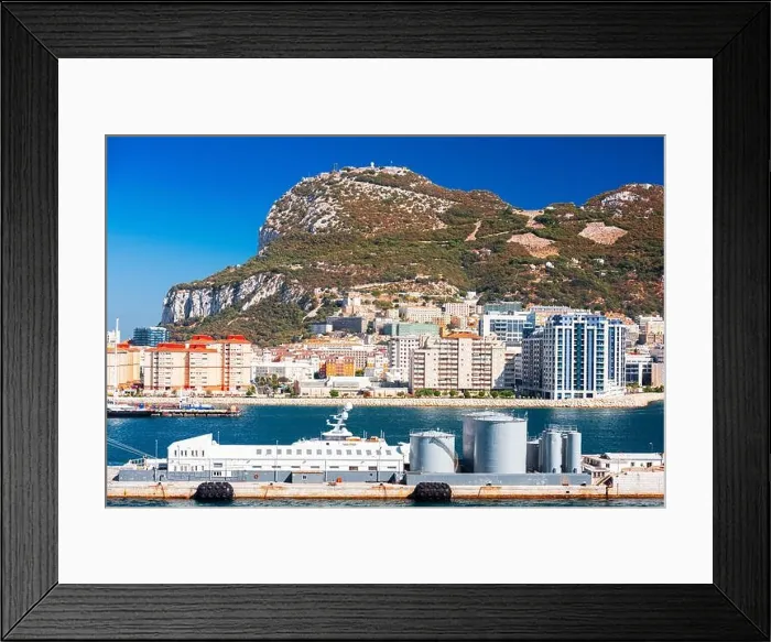 Framed Print : The Rock of Gibraltar, a British Overseas Territory located at the southern tip of the Iberian Peninsula Framed Print : The Rock of Gibraltar, a British Overseas Territory located at the southern tip of the Iberian Peninsula