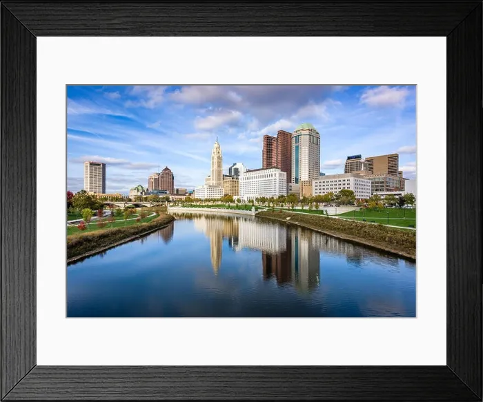Framed Print : Columbus, Ohio, USA skyline on the Scioto River Framed Print : Columbus, Ohio, USA skyline on the Scioto River