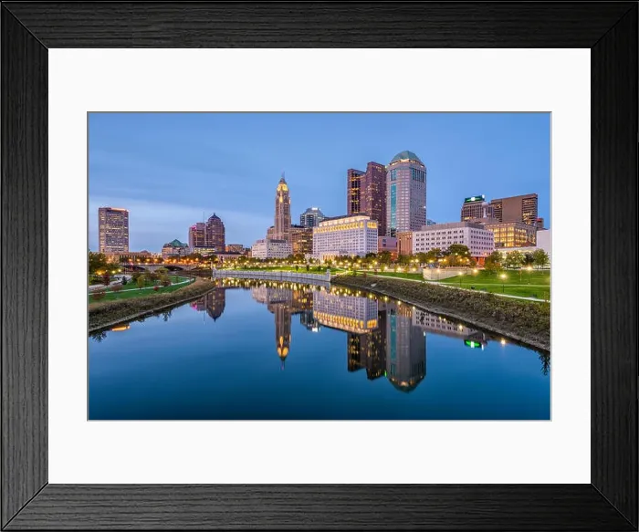 Framed Print : Columbus, Ohio, USA skyline on the Scioto River Framed Print : Columbus, Ohio, USA skyline on the Scioto River