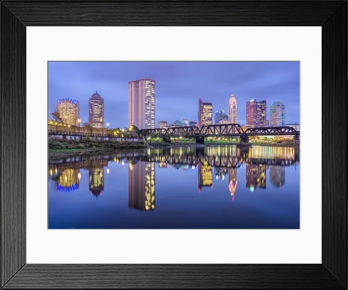 Framed Print : Columbus, Ohio, USA skyline on the Scioto River Framed Print : Columbus, Ohio, USA skyline on the Scioto River