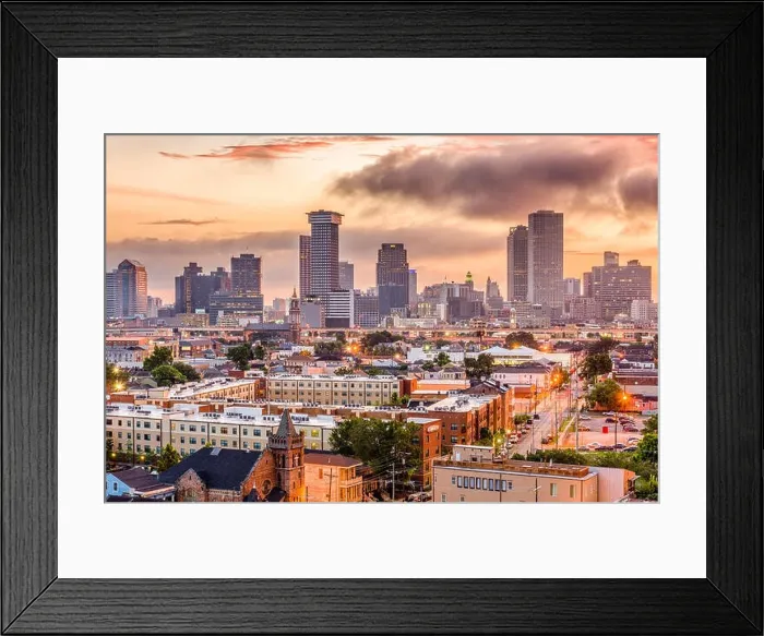 Framed Print : New Orleans, Louisiana, USA downtown skyline Framed Print : New Orleans, Louisiana, USA downtown skyline