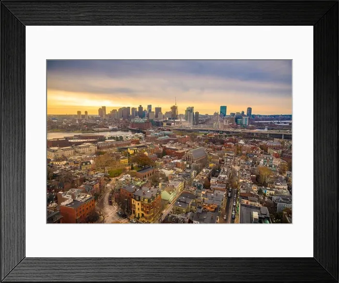 Framed Print : Bostom, Massachusetts, USA downtown city skyline from Bunker Hill Framed Print : Bostom, Massachusetts, USA downtown city skyline from Bunker Hill