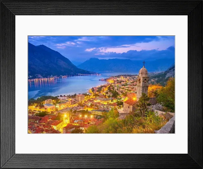 Framed Print : Evening view at Kotor Old Town, Montenegro Framed Print : Evening view at Kotor Old Town, Montenegro