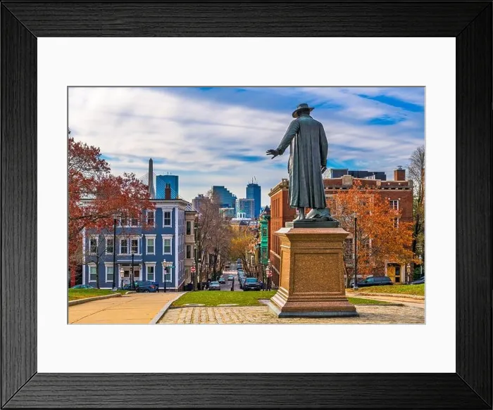 Framed Print : Bunker Hill, Boston, Massachusetts, USA during autumn season Framed Print : Bunker Hill, Boston, Massachusetts, USA during autumn season