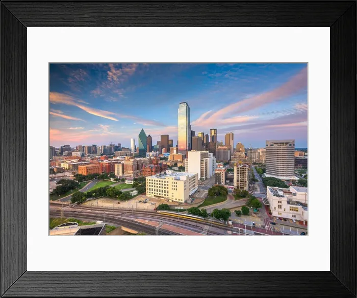 Framed Print : Dallas, Texas, USA skyline over Dealey Plaza Framed Print : Dallas, Texas, USA skyline over Dealey Plaza