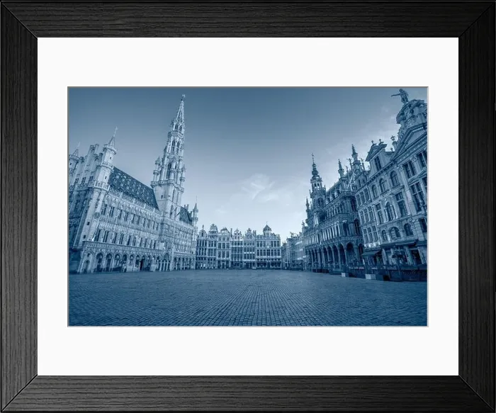Framed Print : Brussels, Belgium. Toned cityscape image of Brussels with Grand Place at sunrise