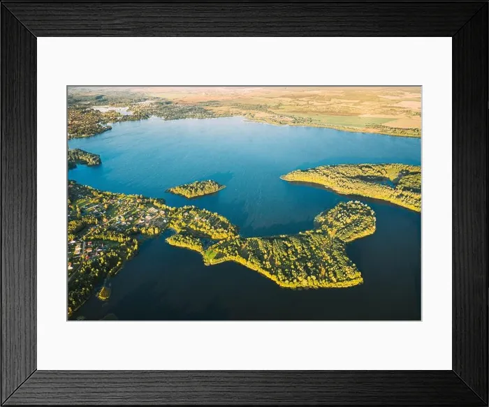 Framed Print : Lyepyel, Lepel Lake, Beloozerny District, Vitebsk Region. Aerial View Of Lyepyel Cityscape Skyline In Autumn Morning. Morning Fog Above Lepel Lake Framed Print : Lyepyel, Lepel Lake, Beloozerny District, Vitebsk Region. Aerial View Of Lyepyel Cityscape Skyline In Autumn Morning. Morning Fog Above Lepel Lake