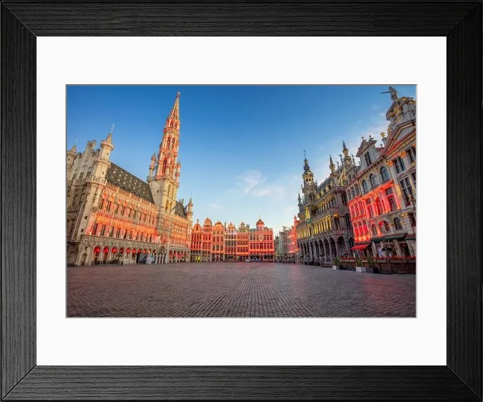 Framed Print : Brussels, Belgium. Cityscape image of Brussels with Grand Place at sunrise Framed Print : Brussels, Belgium. Cityscape image of Brussels with Grand Place at sunrise
