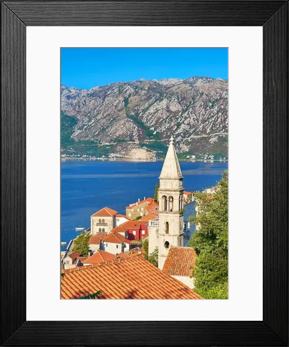 Framed Print : St. Nicholas belltower, Perast balkan village, Kotor Bay, Montenegro Framed Print : St. Nicholas belltower, Perast balkan village, Kotor Bay, Montenegro