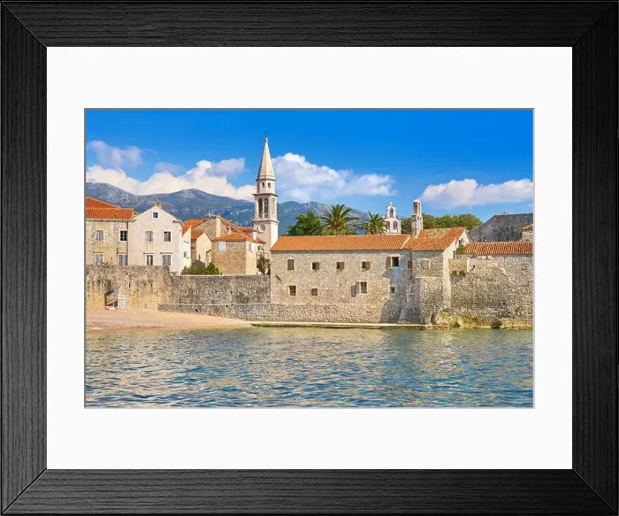 Framed Print : Budva Old Town, Montenegro Framed Print : Budva Old Town, Montenegro