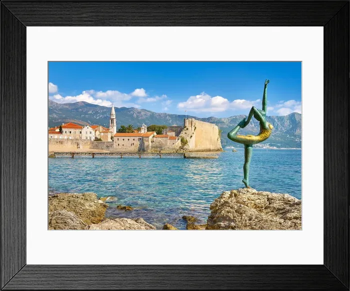Framed Print : Famous Ballerina Sculpture, Budva Old Town, Montenegro Framed Print : Famous Ballerina Sculpture, Budva Old Town, Montenegro