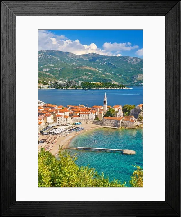 Framed Print : Budva Old Town, Montenegro Framed Print : Budva Old Town, Montenegro