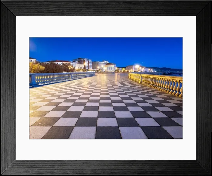 Framed Print : Terrazza Mascagni in Livorno, Italy at sunset Framed Print : Terrazza Mascagni in Livorno, Italy at sunset