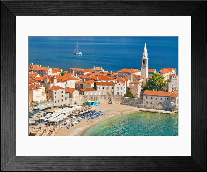 Framed Print : Budva Old Town, Montenegro Framed Print : Budva Old Town, Montenegro