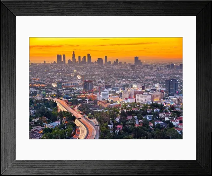 Framed Print : Los Angeles, California, USA skyline Framed Print : Los Angeles, California, USA skyline