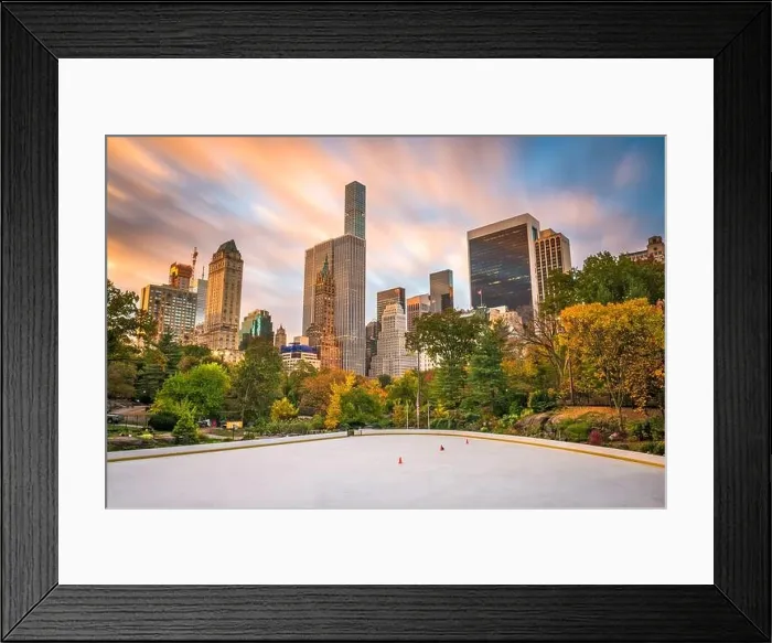 Framed Print : New York, New York, USA cityscape from Central Park in autumn Framed Print : New York, New York, USA cityscape from Central Park in autumn