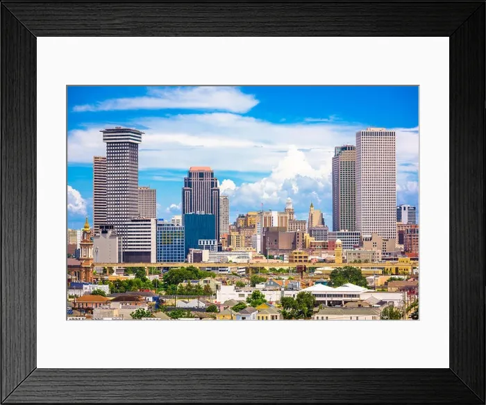 Framed Print : New Orleans, Louisiana, USA downtown skyline Framed Print : New Orleans, Louisiana, USA downtown skyline