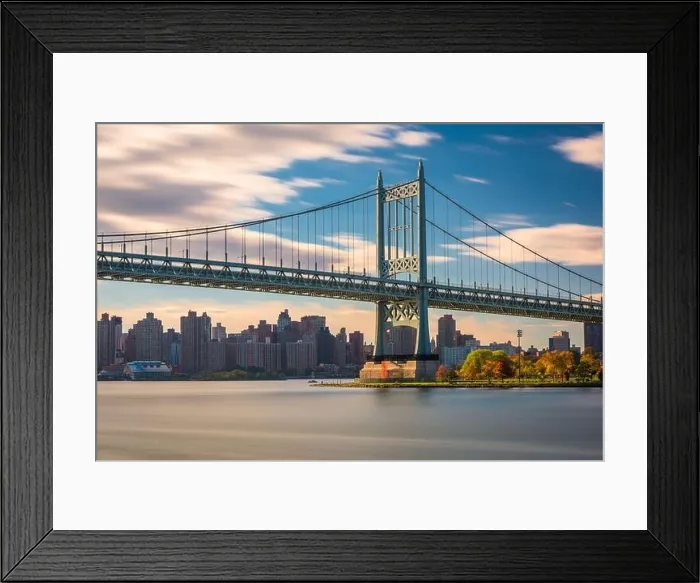 Framed Print : Robert F. Kennedy Bridge in New York City spanning the East River from Randalls Island to Queens Framed Print : Robert F. Kennedy Bridge in New York City spanning the East River from Randalls Island to Queens