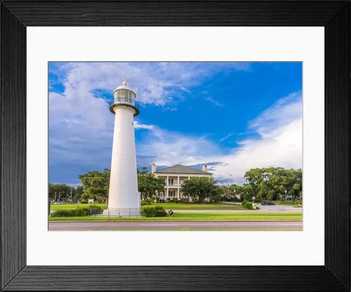 Framed Print : Biloxi, Mississippi USA at Biloxi Lighthouse and visitor center Framed Print : Biloxi, Mississippi USA at Biloxi Lighthouse and visitor center