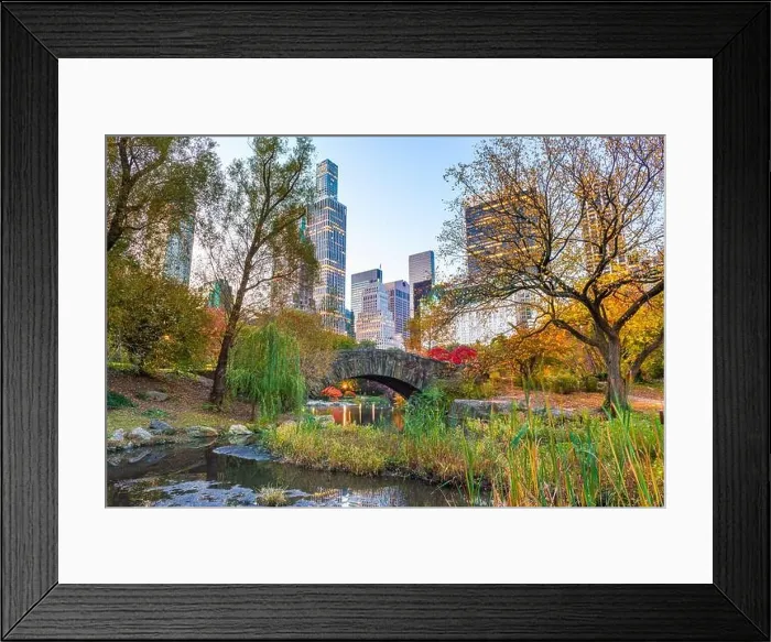 Framed Print : New York, New York, USA from Central Park at twilight during autumn season Framed Print : New York, New York, USA from Central Park at twilight during autumn season