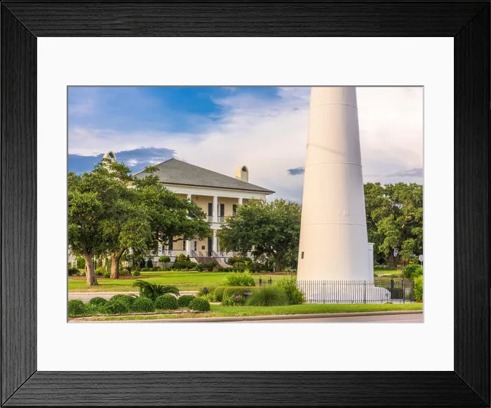 Framed Print : Biloxi, Mississippi USA at Biloxi Lighthouse and visitor center