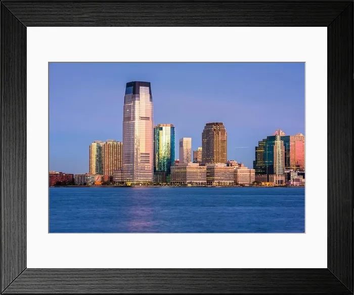 Framed Print : Exchange Place, New Jersey, USA skyline from across the Hudson River Framed Print : Exchange Place, New Jersey, USA skyline from across the Hudson River