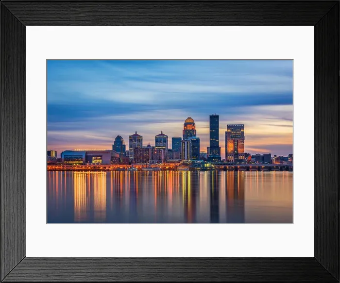 Framed Print : Louisville, Kentucky, USA skyline on the river Framed Print : Louisville, Kentucky, USA skyline on the river