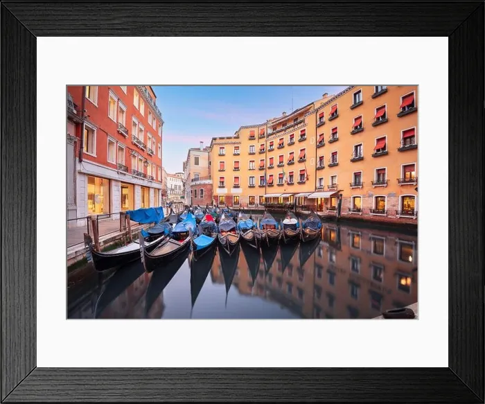 Framed Print : Venice, Italy with gondolas on the canals Framed Print : Venice, Italy with gondolas on the canals