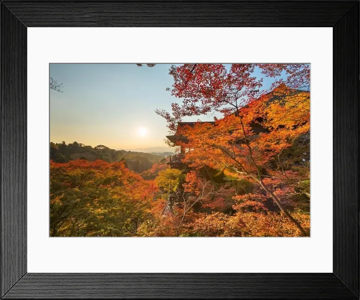 Framed Print : Kyoto, Japan at Kiyomizu-dera Temple during autumn season Framed Print : Kyoto, Japan at Kiyomizu-dera Temple during autumn season