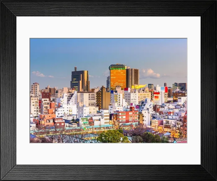 Framed Print : Tokyo, Japan city skyline from Sumida Ward at dusk Framed Print : Tokyo, Japan city skyline from Sumida Ward at dusk