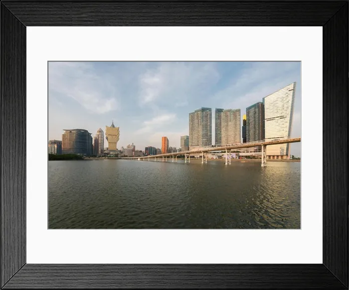 Framed Print : Image of Macau (Macao), China. Skyscraper hotel and casino building at downtown in Macau (Macao) Framed Print : Image of Macau (Macao), China. Skyscraper hotel and casino building at downtown in Macau (Macao)