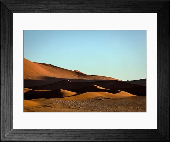 Framed Print : Red sand dunes under the morning light in Sossusvlei, Namibia Framed Print : Red sand dunes under the morning light in Sossusvlei, Namibia