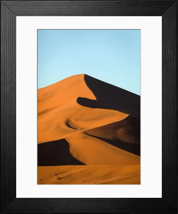Framed Print : Red sand dunes under the morning light in Sossusvlei, Namibia Framed Print : Red sand dunes under the morning light in Sossusvlei, Namibia