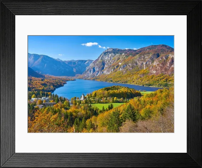 Framed Print : Bohinj Lake, Triglav National Park, Slovenia Framed Print : Bohinj Lake, Triglav National Park, Slovenia