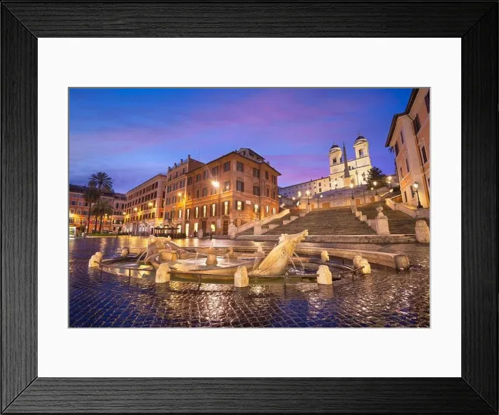 Framed Print : Spanish Steps in Rome, Italy in the eaerly morning Framed Print : Spanish Steps in Rome, Italy in the eaerly morning