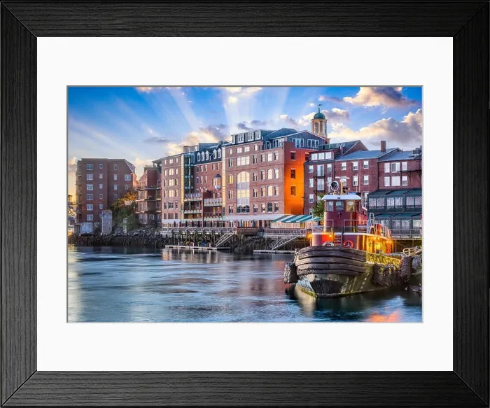 Framed Print : Portsmouth, New Hampshire, USA town cityscape Framed Print : Portsmouth, New Hampshire, USA town cityscape