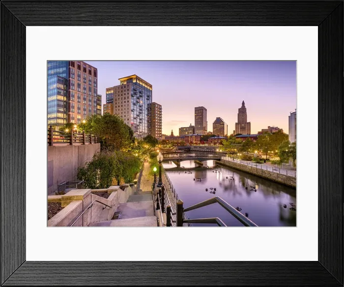 Framed Print : Providence, Rhode Island, USA park and skyline Framed Print : Providence, Rhode Island, USA park and skyline
